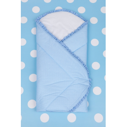 Zavinovačka BLANCA s výztuží - modrý puntík modrý volánek