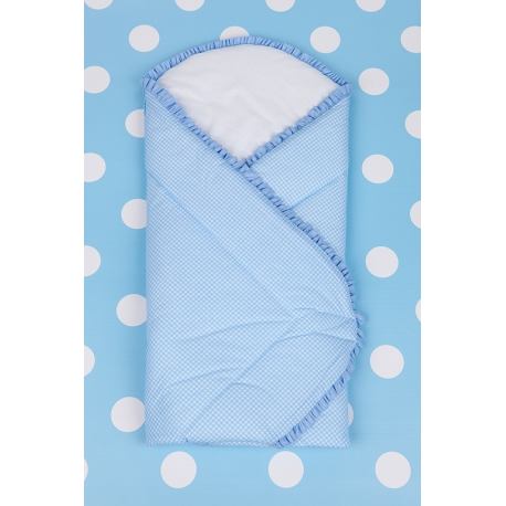 Zavinovačka BLANCA s výztuží - modrý puntík modrý volánek