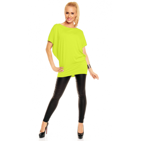 Těhotenská a dámská tunika/šaty Daniela, krátký rukáv - Seledyn