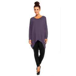 Těhotenská a dámská tunika LORI, dlouhý rukáv - Lila
