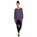 Těhotenská a dámská tunika LORI, dlouhý rukáv - Lila