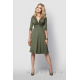 Midi šaty Makadamia 015 - Khaki