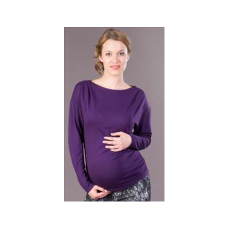 Těhotenské tričko/halenka KILA – Fialová