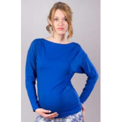Těhotenské tričko/halenka KILA – Modrá jeans