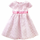 Dívčí šaty s růžovými puntíky a se spodničkou