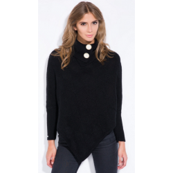 Pončo s rolákem Fobya F321 - Černá