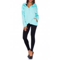 Bunda/Mikina na zip s kapucí - zelená