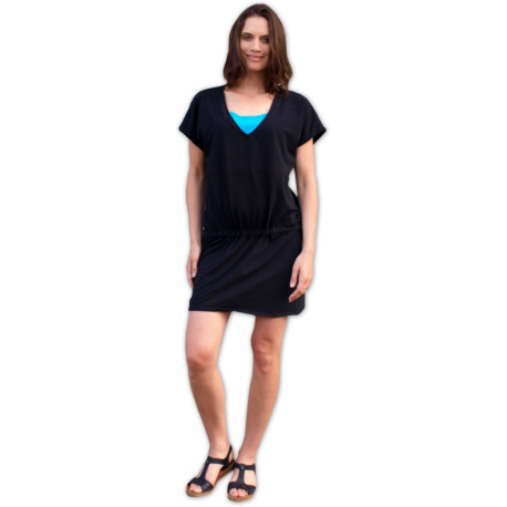 Kojící a těhotenské šaty Valerie - Černá