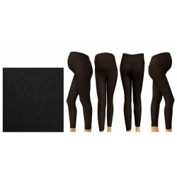 Dlouhé těhotenské legíny ala JEANS - černé