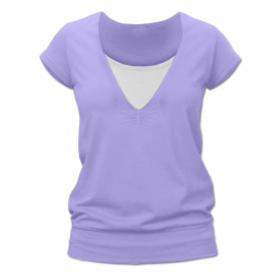 Kojící tričko KARLA, krátký rukáv – Šeřík