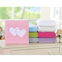 Dětská deka Bobono SRDÍČKA - růžová