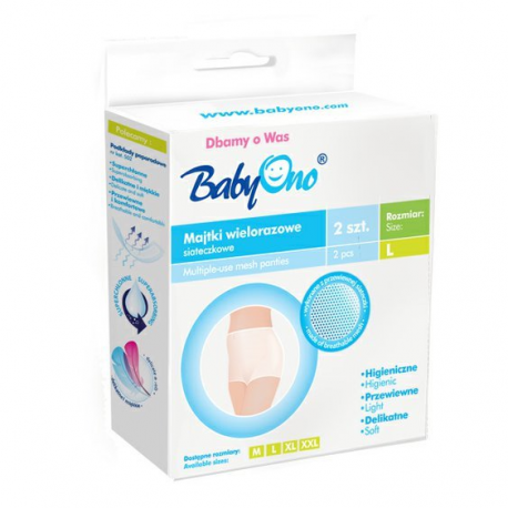 Síťované poporodní kalhotky BabyOno, 2ks