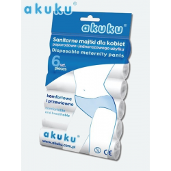 Jednorázové poporodní kalhotky Akuku, 6ks