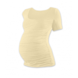 Těhotenské tričko JOHANKA, krátký rukáv - CAFFE LATTE