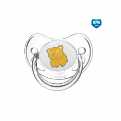 Canpol babies dudlík silikonový třešinka 0-6m TRANSPARENT - Oranžová