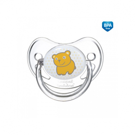 Canpol babies dudlík silikonový třešinka 0-6m TRANSPARENT - Oranžová