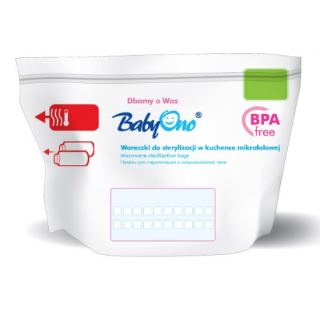 Sáčky pro sterilizaci v mikrovlnné troubě BabyOno, 5ks