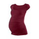 Těhotenské tričko JOHANKA, mini rukáv – BORDO