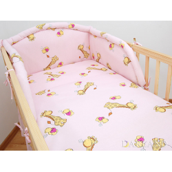 Zavinovačka Žirafa s medvídkem - Růžová