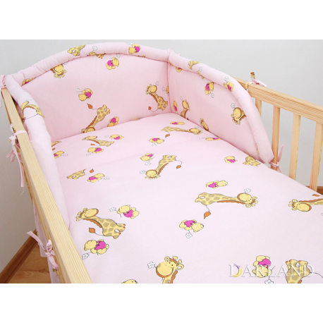 Zavinovačka Žirafa s medvídkem - Růžová