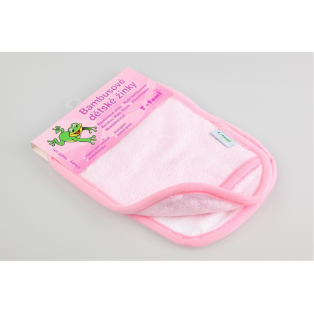 KOUPACÍ ŽÍNKY - RUKAVICE T-TOMI, PINK - WHITE / RŮŽOVO - BÍLÁ