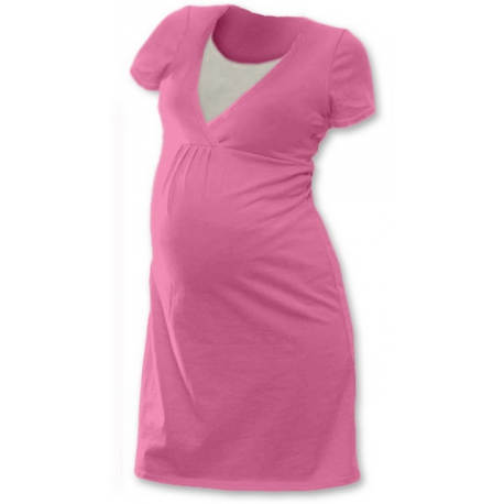 Noční košile pro těhotné a kojící matky Lucie, KR – růžová