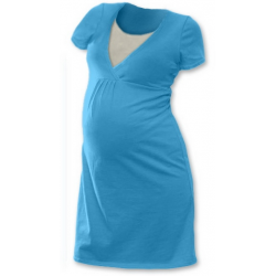 Noční košile pro těhotné a kojící matky Lucie, KR -Tyrkys