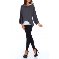 Oversize tričko - Grafit 