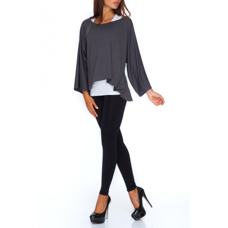 Oversize tričko - Grafit 