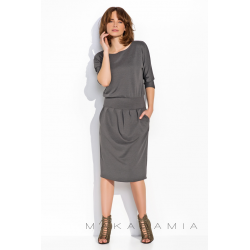 Dámské šaty Numinou NU7 - grafit, jemný proužek
