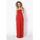 Dlouhé dámské a těhotenské šaty BeYou 024 vázané za krkem - Červená