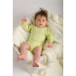 Kojenecké body s dlouhým rukávem Jožánek - světle zelená