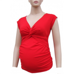 Těhotenská tričko/halenka PETI – červená