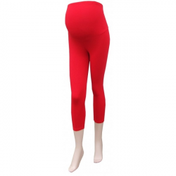 Těhotenské 3/4 legíny - červené
