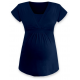 ANIČKA Kojící a těhotenská tunika do A , krátký rukáv - Jeans