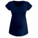 ANIČKA Kojící a těhotenská tunika do A , krátký rukáv - Jeans
