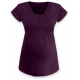ANIČKA Kojící a těhotenská tunika do A , krátký rukáv - Švestka