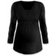 Jožánek ANIČKA Kojící a těhotenská tunika do A , dlouhý rukáv - Černá