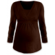 Jožánek ANIČKA Kojící a těhotenská tunika do A , dlouhý rukáv - Čokoládová