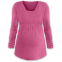 Jožánek ANIČKA Kojící a těhotenská tunika do A , dlouhý rukáv - Růžová
