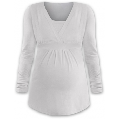 Jožánek ANIČKA Kojící a těhotenská tunika do A , dlouhý rukáv - Smetanová