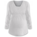 Jožánek ANIČKA Kojící a těhotenská tunika do A , dlouhý rukáv - Smetanová