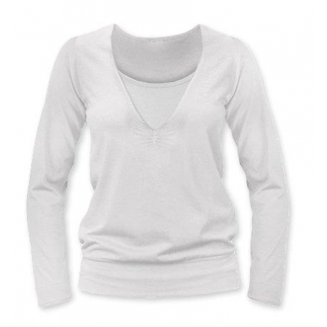 KOJÍCÍ TRIČKO KARLA, dlouhý rukáv - Smetanová