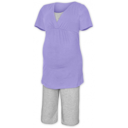 Pyžamo pro těhotné a kojící matky KR - Šeříková