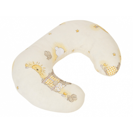 Kojící polštář “Medvídek na žebříku” – Žlutá (Ecru)