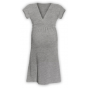 Těhotenské šaty ŠARLOTA , KR - Šedý melír