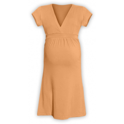 Těhotenské šaty ŠARLOTA , KR - Světle oranžová