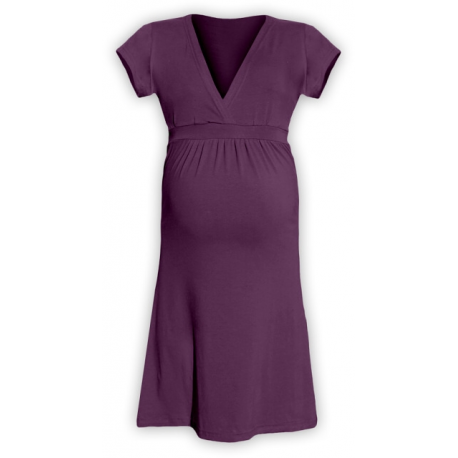 Těhotenské šaty ŠARLOTA , KR - Švestková