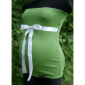 Těhotenský pás/top se stuhou - Zelená