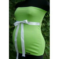 Těhotenský pás/top se stuhou - Světle zelená